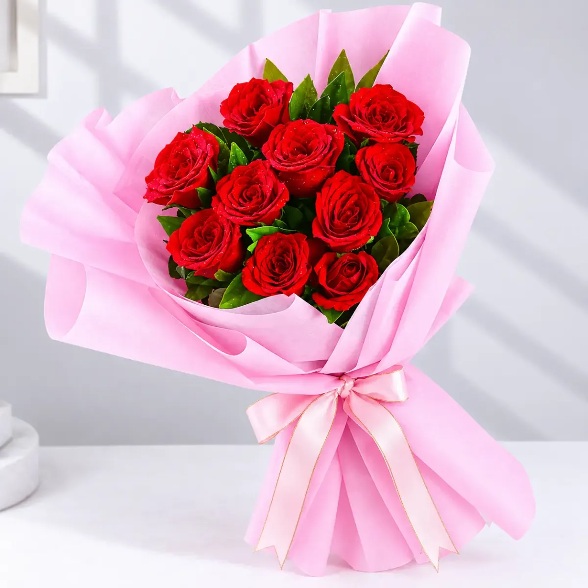 10 Red Roses Bouquet