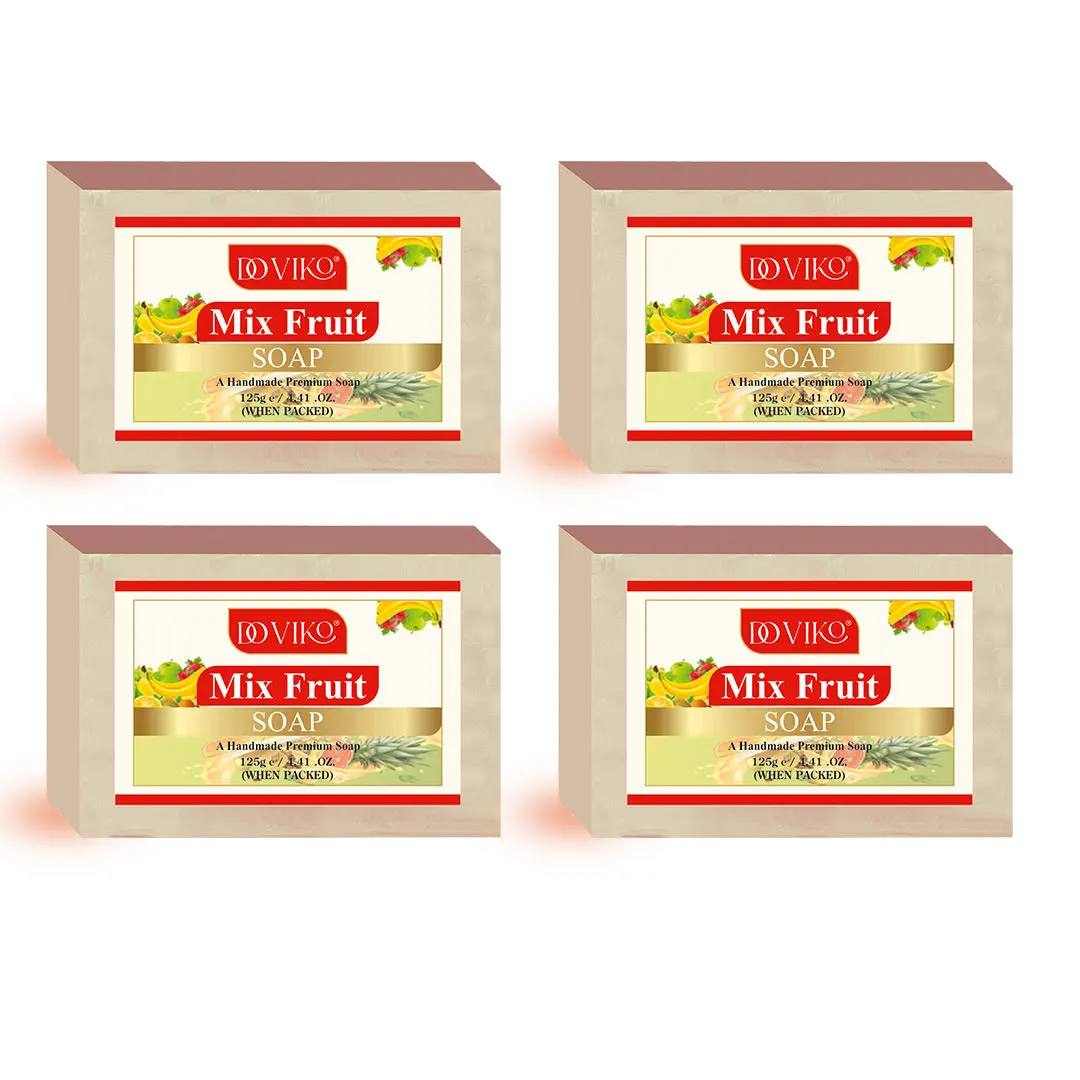 Doviko Natural & Pure Mix Fruit Soaps - 4x125