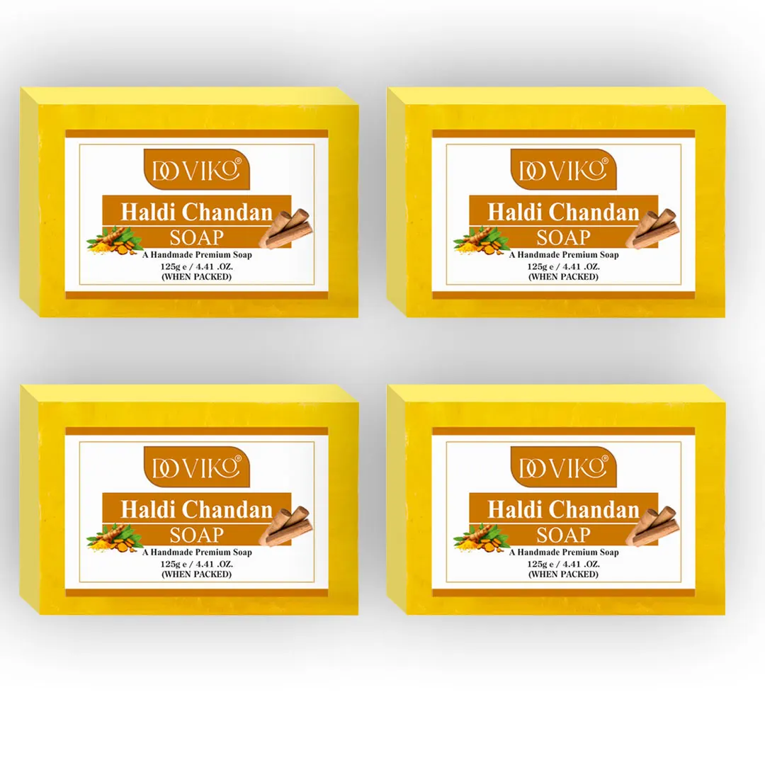 Doviko Haldi Chandan Soap - Acne and Blemish Control - Pack of 4