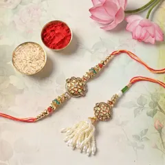Meenakari Bhaiya Bhabhi Rakhi Set