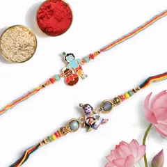 Shri Krishna Rakhi & Sweet Delights Set