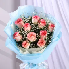 Blush Romance Wrapped in Blue