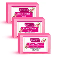 Doviko Rose Water Soap - Natural & Pure - 3x125g (375g)