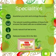 Doviko Natural & Pure Mix Fruit Soaps - 6x125