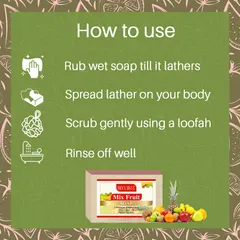 Doviko Natural & Pure Mix Fruit Soaps - 4x125