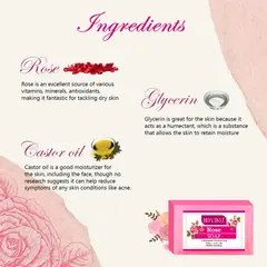 Doviko Rose Soap - Natural Pore Toning - Pack of 3