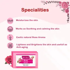 Doviko Rose Soap - Natural Pore Toning - Pack of 3