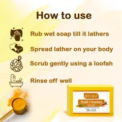 Doviko Haldi Chandan Soap - Soothing & Cooling - Pack of 2 (250 gm)