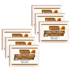 Doviko Organic Coconut Milk & Honey Soap - Pack of 6 (750 g)