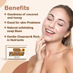 Doviko Organic Coconut Milk & Honey Soap - Pack of 4 (500 g)