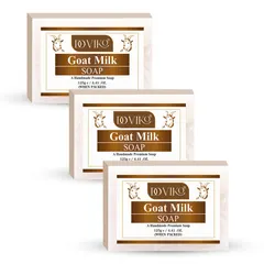 Doviko Goat Milk Bathing Soap for Men & Women - Pack of 3 (375 g)
