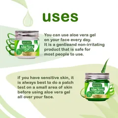 Aloe Vera Gel Green & Transparent Gel - Pack of 2 (100 g Each)