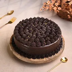 Tropical Golden Sprinkles Chocolate Cake
