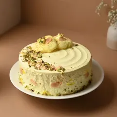 Classic Belgian Rasmalai Pista Cake