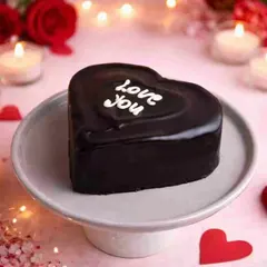 Eternal Love Heart Shape Chocolate Cake