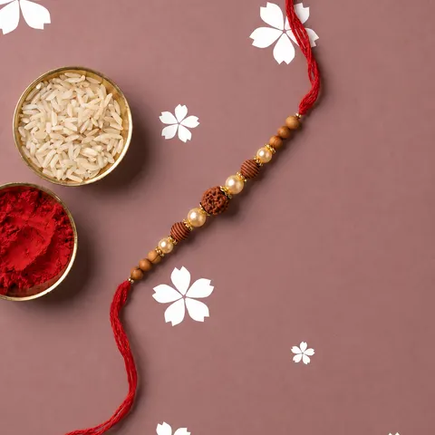 Sanskriti Rudraksha Rakhi for Brother