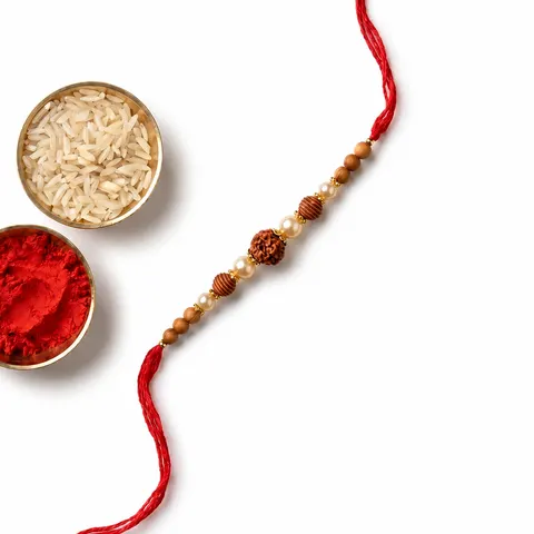 Sanskriti Rudraksha Rakhi for Brother alternate view