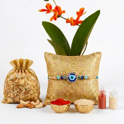 Evil Eye Blessings Rakhi Gift Box for Brother