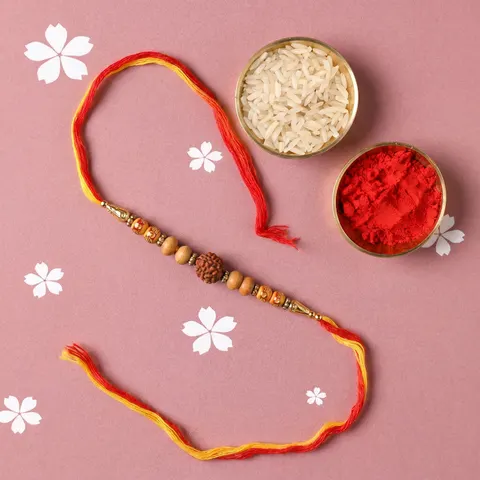 Rajsi Rudraksha Rakhi for Brother