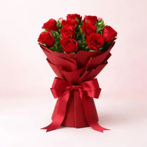 10 Red Roses Bunch of Eternal Love
