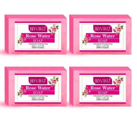 Doviko Rose Water Soap - Natural & Pure - 4x125g