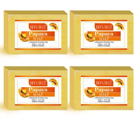 Doviko Natural Papaya Soap for Bath - 4x125g