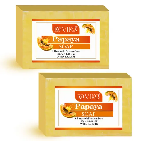 Doviko Natural Papaya Soap for Bath - 2x125g (250g)