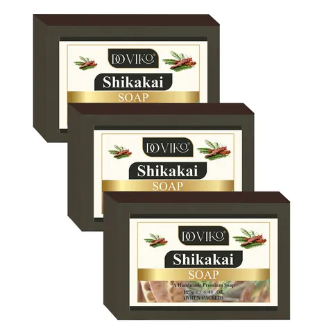Doviko Pure Herbal Black Shikakai Soaps - 3x125g (375g)
