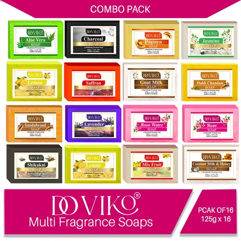 Doviko Herbal Soaps Combo for Men & Women - 16x125g