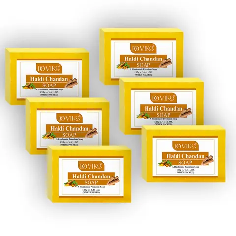 Doviko Haldi Chandan Soap - Impurity Removal - Pack of 6 (750gm)