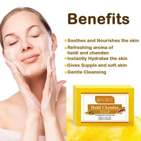 Doviko Haldi Chandan Soap - Acne and Blemish Control - Pack of 4 alternate view