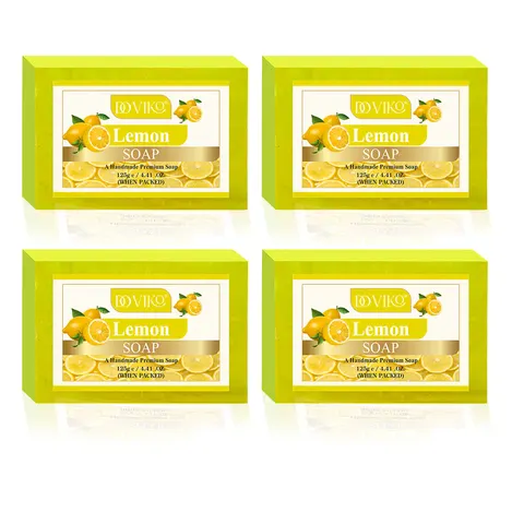 Doviko Organic Lemon Soap for Glowing Skin - 4x125g