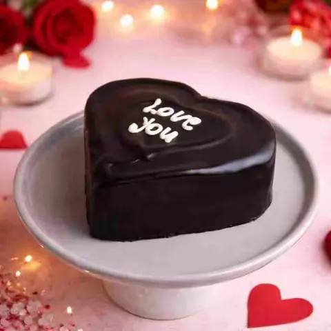 Eternal Love Heart Shape Chocolate Cake