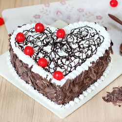 Fresh Heart Shape Black Forest