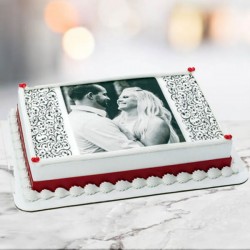 Tangy Eggless Photo Cake Pineapple