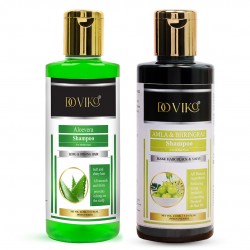 Doviko Organic Aloe Vera and Amla Bhringraj Shampoo - Pack of 2 (420ML)