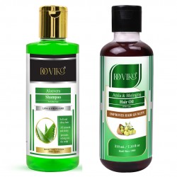 Doviko Aloe Vera Shampoo & Amla Bhringraj Oil - Pack of 2 (420ML)