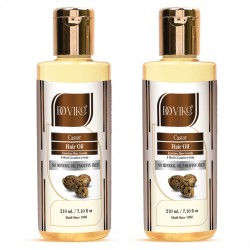 Doviko Natural Castor (Arandi) Hair Oil - Pack of 2 (420ML)