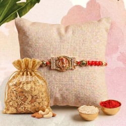 Ganesha Rakhi with Dry Fruits for Bro