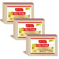 Doviko Natural & Handmade Mix Fruit Soap - Pack of 3 (375 g)