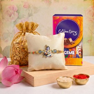 Kanha Matki Rakhi with Dry Fruits and Chocolates - Main