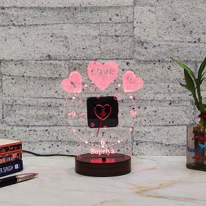 Birthday Led Lamp with Clock