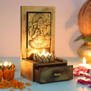 Vamamukhi Ganesha idolwith a drawer