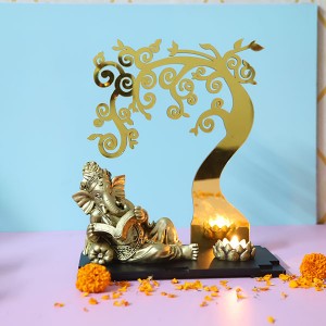 Ganesha below Divine Tree