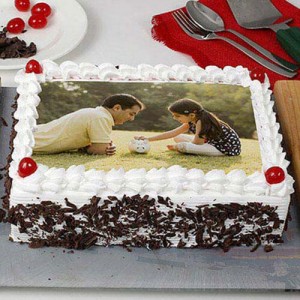 Happy Birthday Blackforest Photo Cake