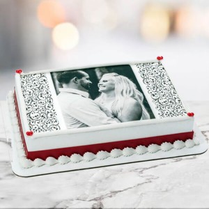 1 Kg Photo Cake Pineapple Eggless - Birthday Cake Online Delivery