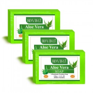 Doviko Aloe Vera Soap Combo - Front - Pack of 3 (375gm)
