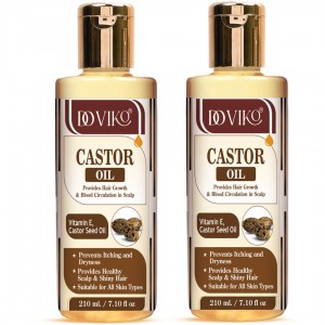 Doviko Pure Castor (Arandi) Hair Oil - Pack of 2 (420ML) - Front