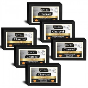 Charcoal Soaps - Front - Pack of 6