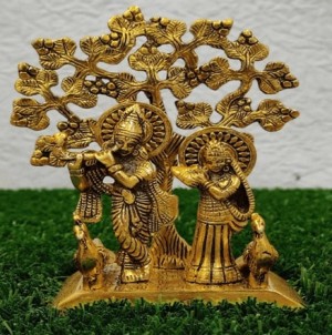 Golden Color Krishan Radha Murti